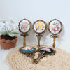 Hand-Embroidered Portable Mirror
