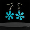 Handmade Real Leather Earrings – flowers