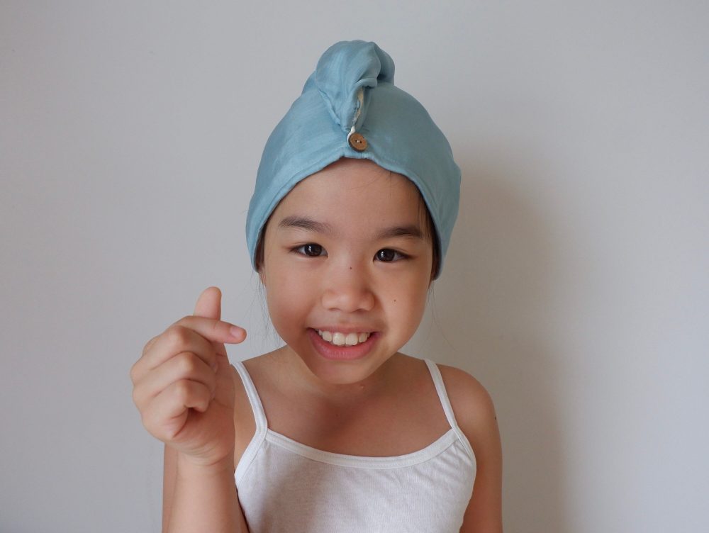 Natural Handwoven Mulberry T-shirt Hair Towel | Raw Silk Hair Towel Prevents Hair Loss