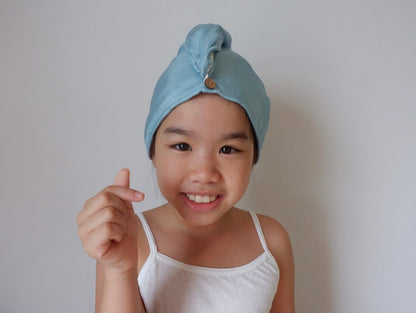 Natural Handwoven Mulberry T-shirt Hair Towel | Raw Silk Hair Towel Prevents Hair Loss